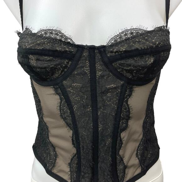 Urban Outfitters Modern Love Lace Spaghetti Strap Cami Camisole Tank Corset Top - Picture 3 of 5